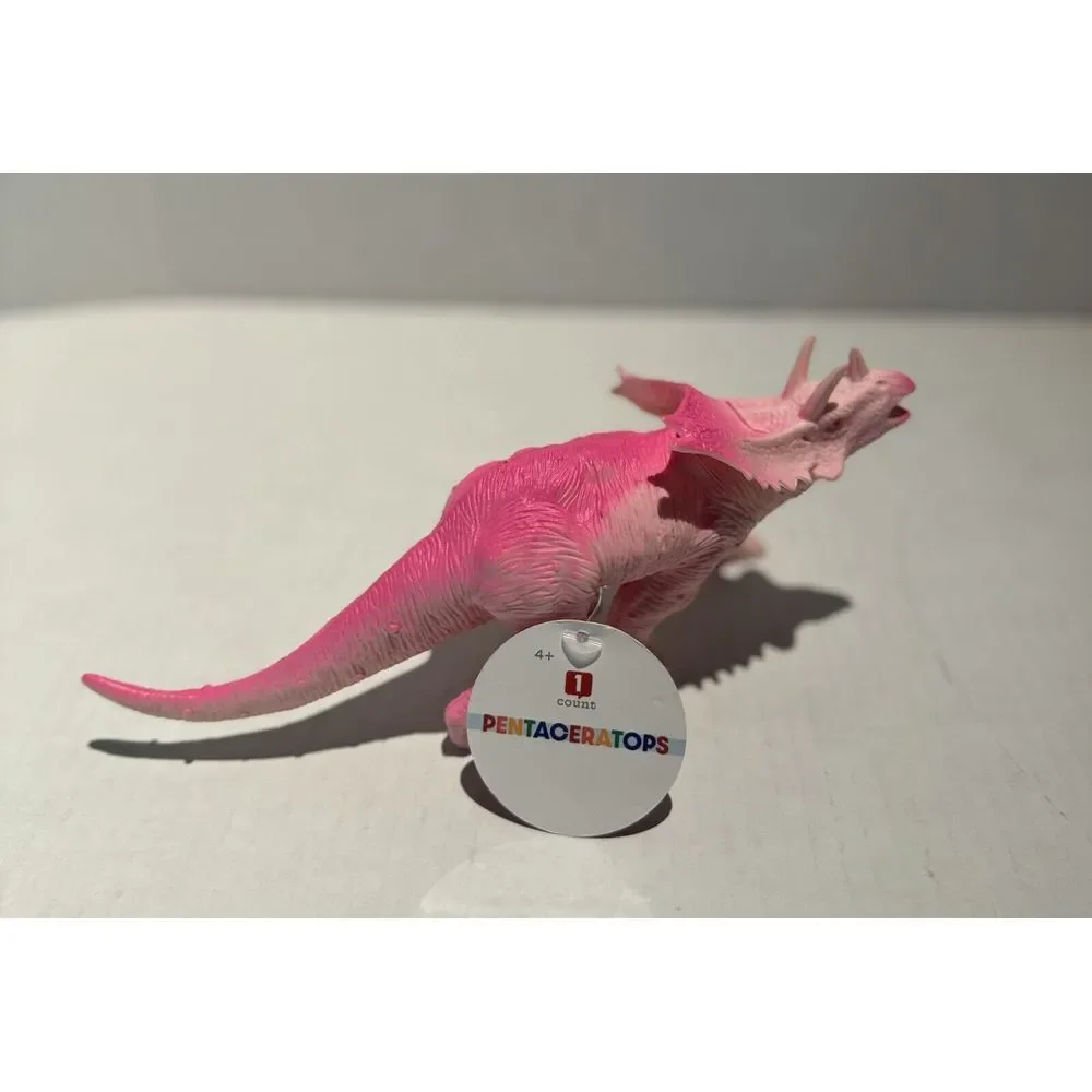 NWT 5 Toy Dinosaurs 1 T-Rex, 1 Brontosaurus 1 Barapasaurus and 2 Pentaceratops.